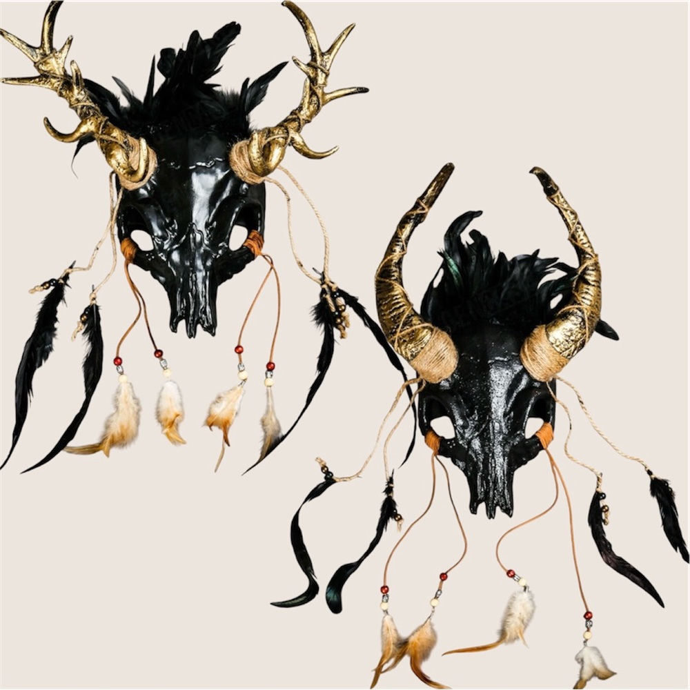 Elegant Black and Gold Holiday Wall Masks